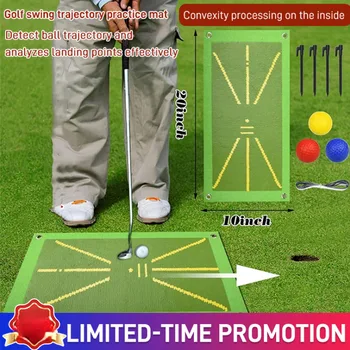 Тренировъчен подложка за голф с маркировка топка за усвояване на играта на голф на люлка, Аксесоари за голф, Спортни инструменти