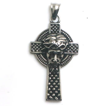Унисекс медальон с кръст на Исус, от неръждаема стомана 316L най-Новите