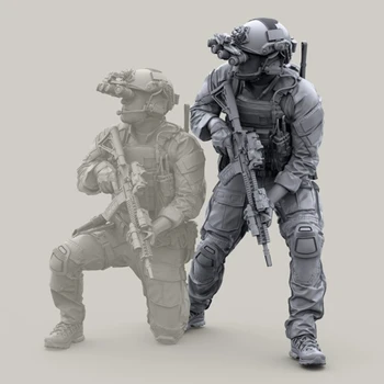 Фигурка от смола 1/35 специалните сили на САЩ /MARSOC Модерен войници в действие с панорамни очила за нощно виждане GPNVG-18 за самостоятелно сглобяване D