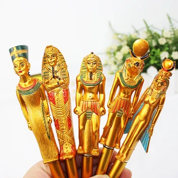 Химикалка писалка Egyptian Pharaon с синьо мастило и топла релефни писма мумии химикалка