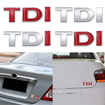 Хромирани стикер на задния багажник TDI, 3D автоэтикетка, капака на багажника, задна врата на автомобила