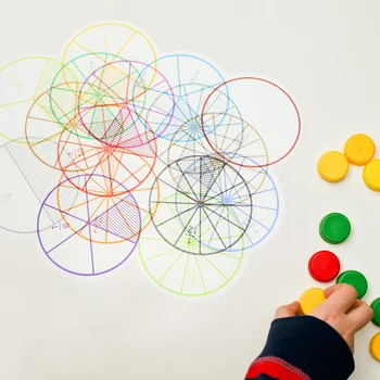 Цветен Ритъм Кръг Играчка за развитието на интелекта Математически Играчки Брой Образователни деца