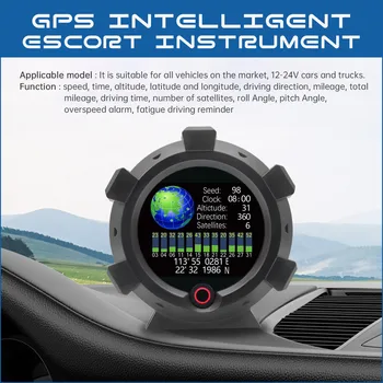 Централният дисплей X95 OBD / GPS за Измерване на наклон автоаксесоари HUD Автоматичен Електронен скоростомер км / ч км / ч Ход, ъгъл на наклон и Височина