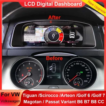 Цифрови Таблото Виртуална Таблото в Кабината LCD за измерване на Скоростта за VW Golf 7 Golf 6 GTI Passat B8 B7 B6 CC, Scirocco