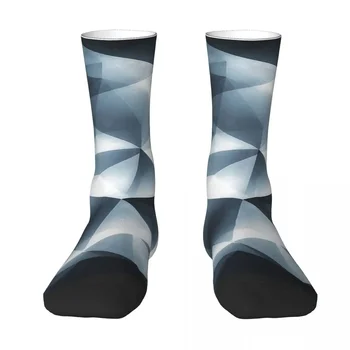 Чорапи с абстрактен геометричен триъгълен дизайн, Супер Меки Чорапи, Всесезонни Чорапи, Аксесоари за мъже, Подарък за жена за рожден ден