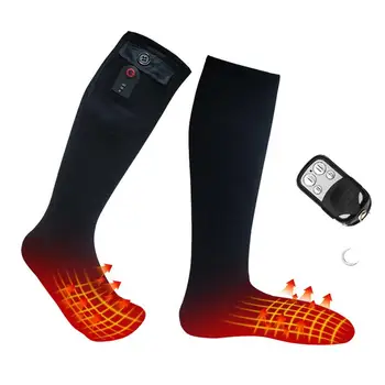 Чорапи с батерии, топъл басейн, Топли Зимни термоноски, Ски чорапи с перезаряжаемым топъл, Много дебела, изолирана чорапи за екипажа с отопление За