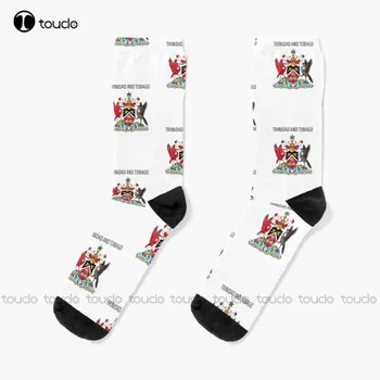 Чорапи Тринидад И Тобаго Унисекс За възрастни, юноши, младежи, Персонални Потребителски 360 ° Цифров печат HD Висококачествен Коледен подарък