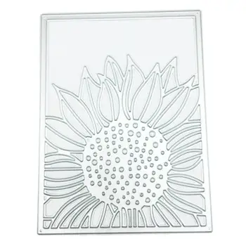 Шаблони за рязане на цветя и слънчогледи за поздравителна картичка с албума