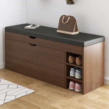 Шкаф за преобличане на обувки, Столче, багажник за сядане, домакински Скандинавски Малка Мека чанта за носене на мебели за хол