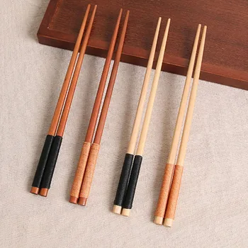 Японски дървени пръчици за хранене с цвят на черно кафе